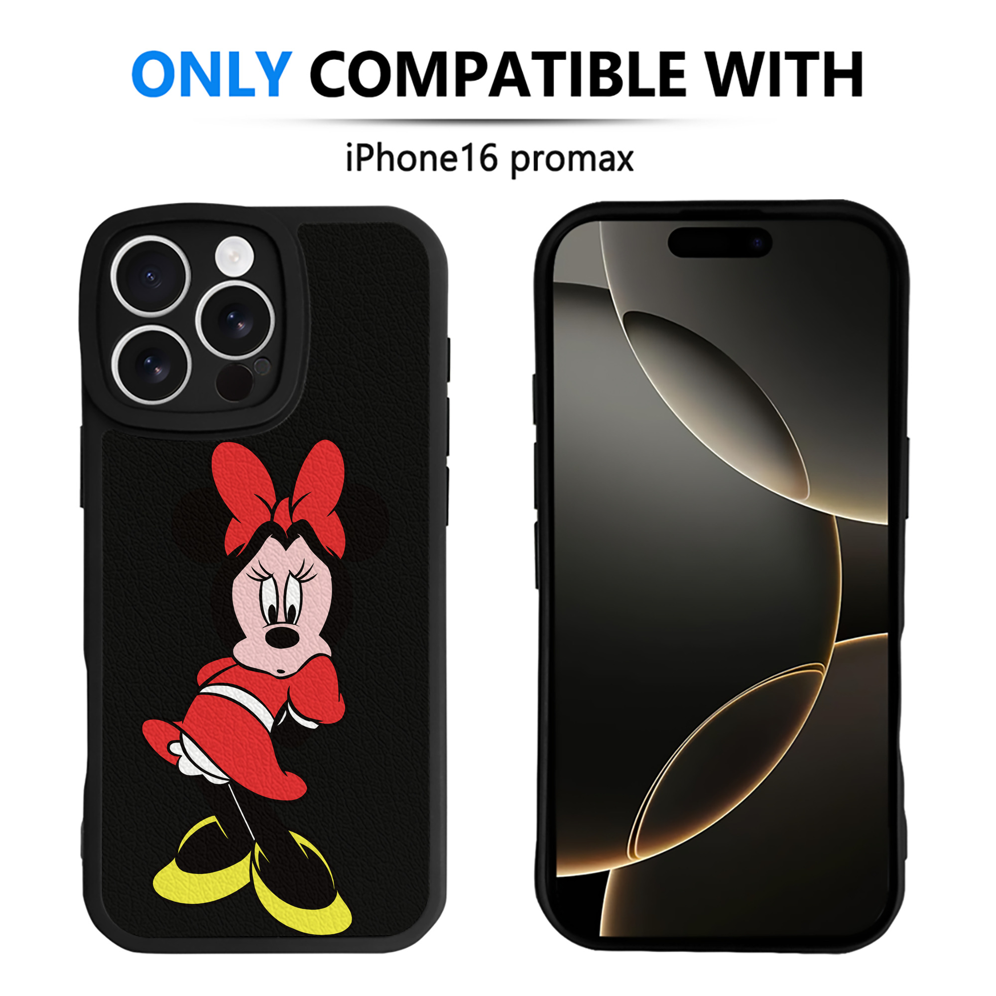 （画像用） ミッキーマウス Mickey Mouse 【iPhone 16シリーズ対応】シリコンスマホケース（レザー調） 材質：シリコン